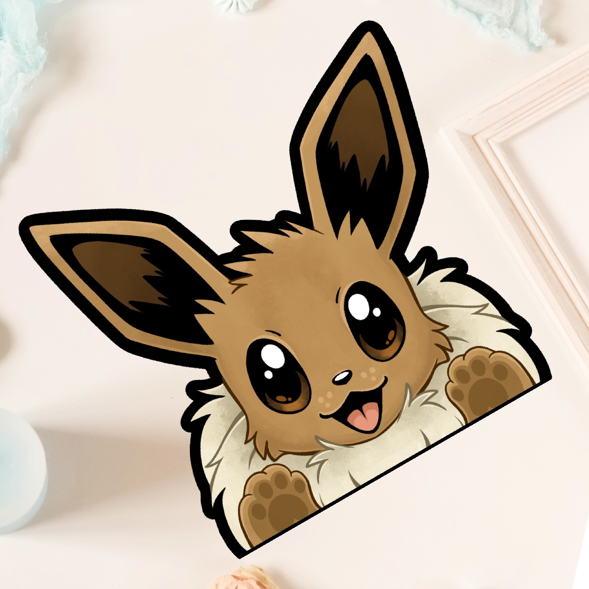 Eevee Peeker Sticker
