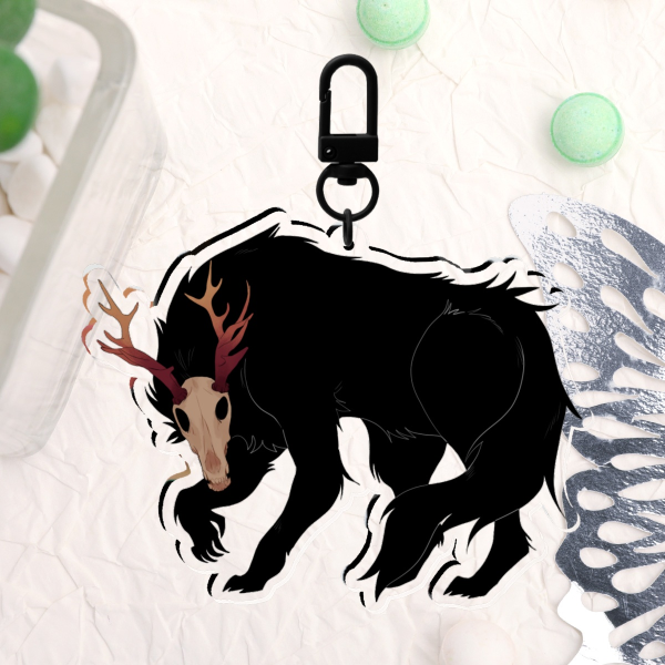 Black Beast - Clear Acrylic Keychain