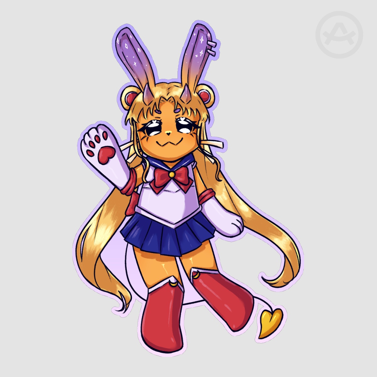 ChiBun Sailor Moon Cosplay | Colored Edge Die Cut Stickers