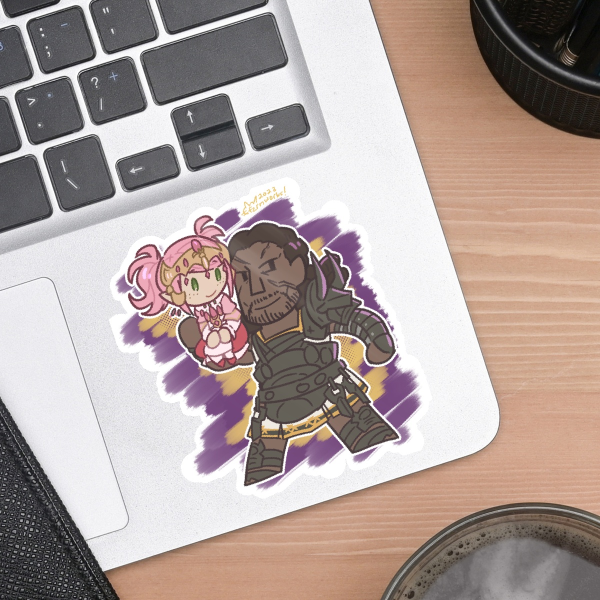 FFXIV Alliance Leaders stickers - Raubahn+Nanamo