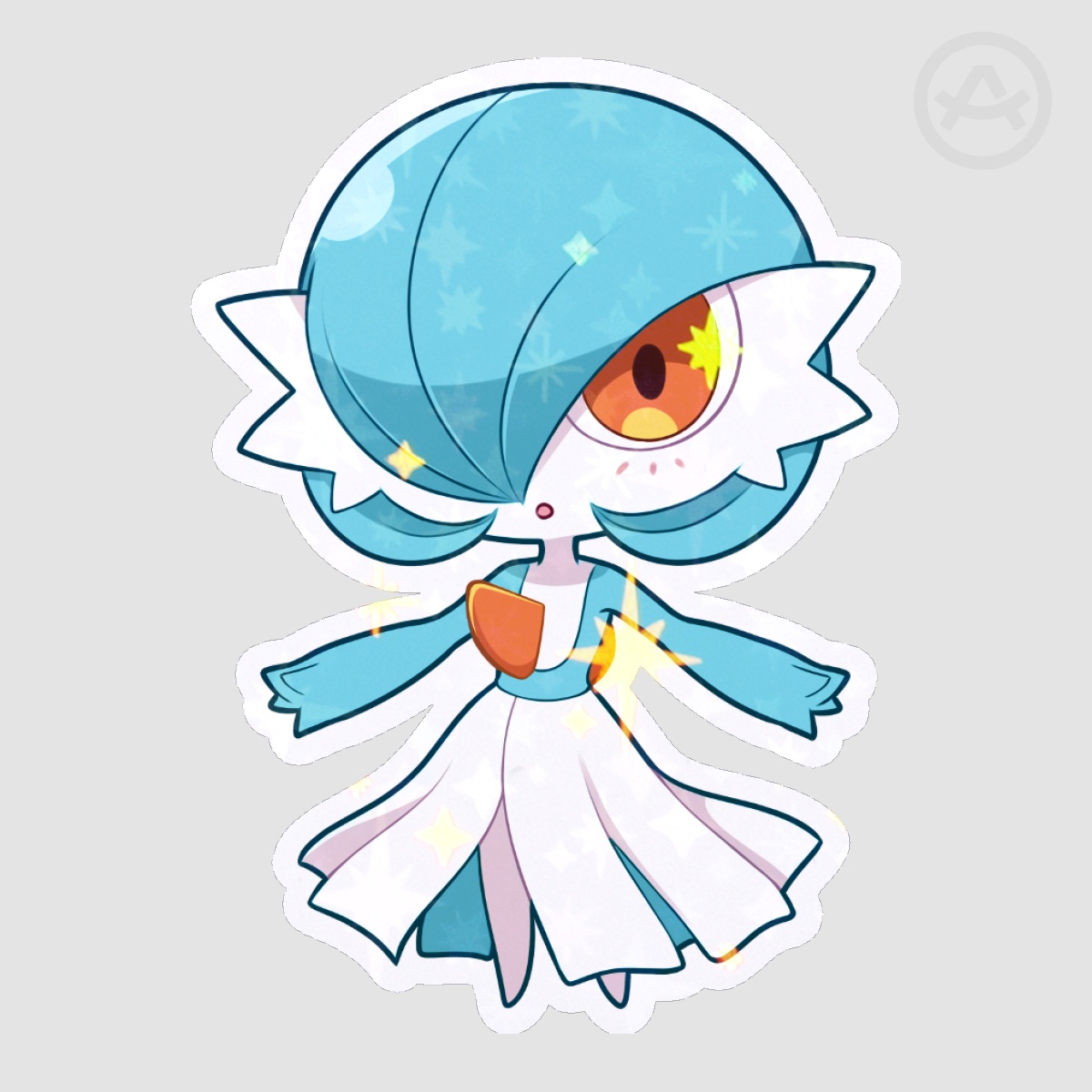 Shiny Gardevoir | Die Cut Sticker with Holo Star Effect