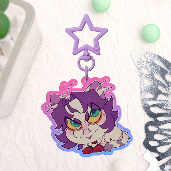 Little hater | Colored Edge Bingo 6cm Acrylic keychain