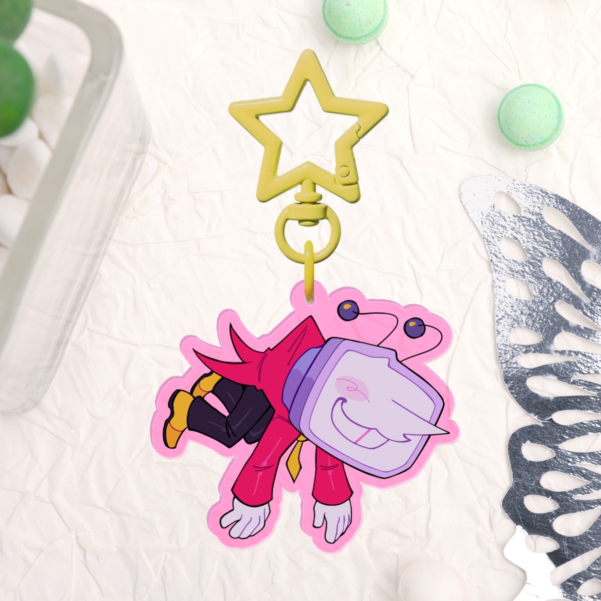 DELTARUNE | Colored Edge Tenna 6cm Acrylic Keychain