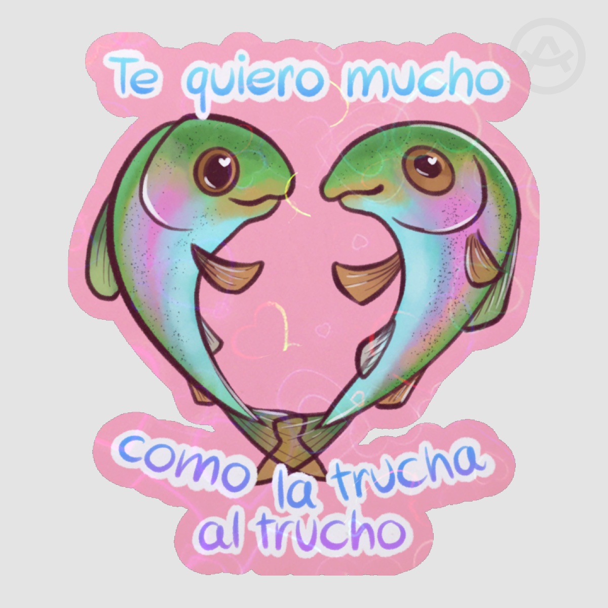Sticker truchas enamoradas - Original