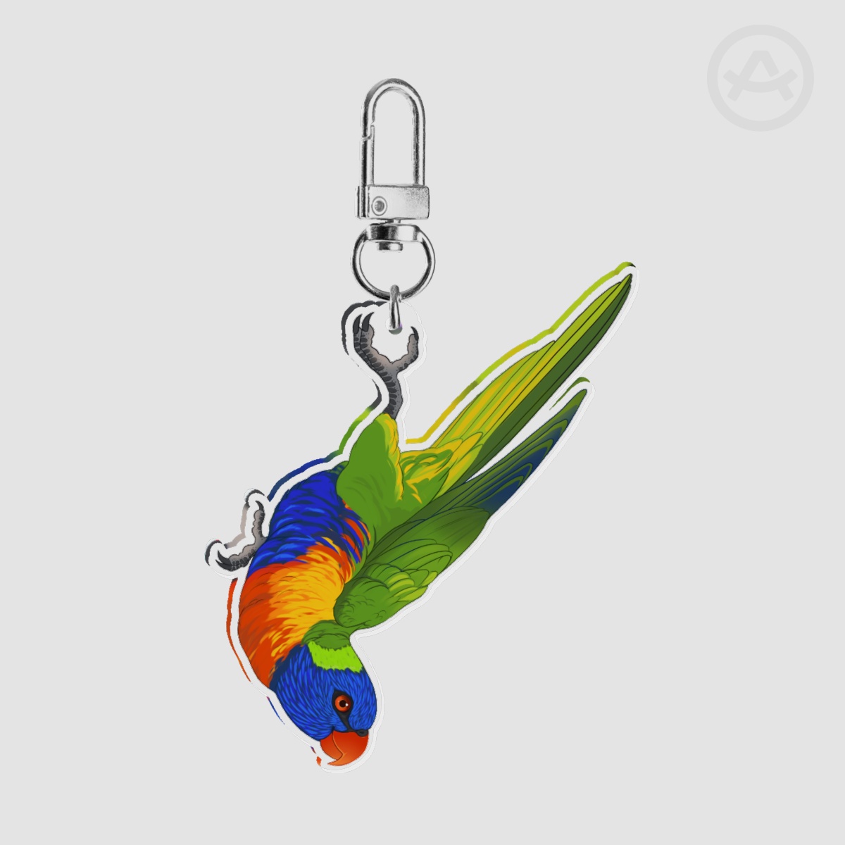 Rainbow Lorikeet - Clear Acrylic Keychains