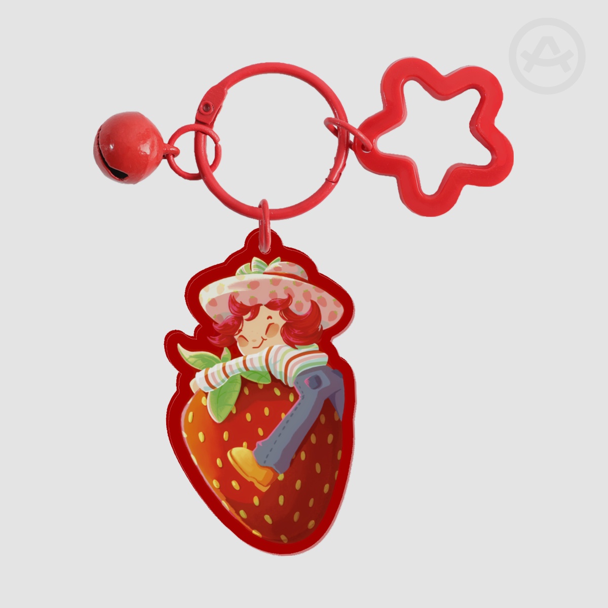 Strawberry Short Cake Keychain