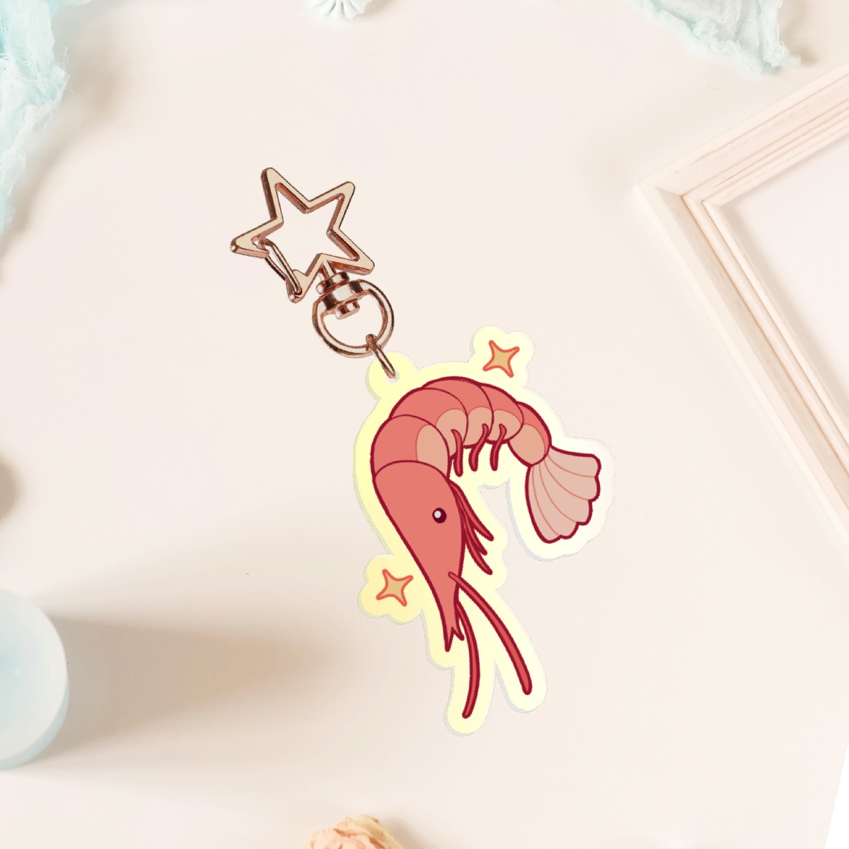 Is that shrimple | Colored Edge Shrimp 6cm Acrylic keychain