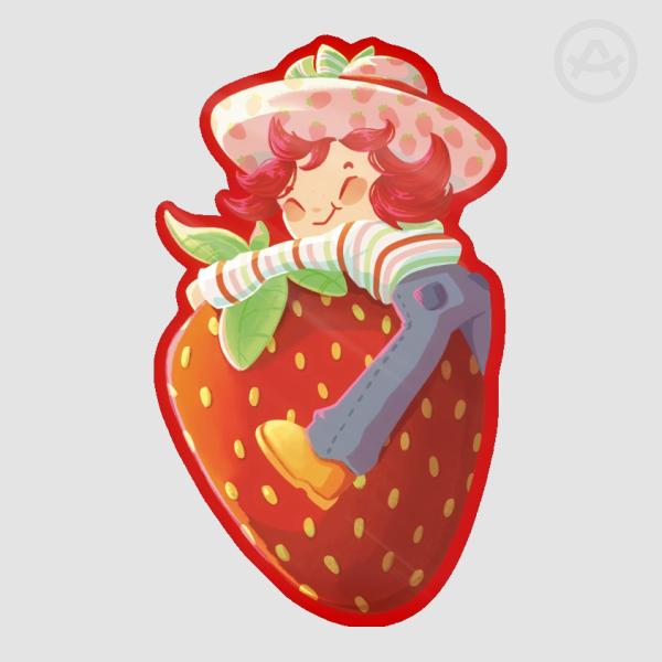 Strawberry Shortcake Glossy Sticker