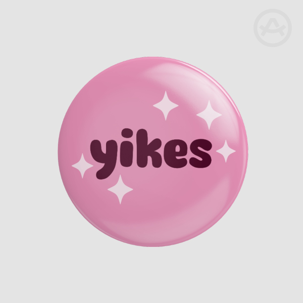 Yikes round badge