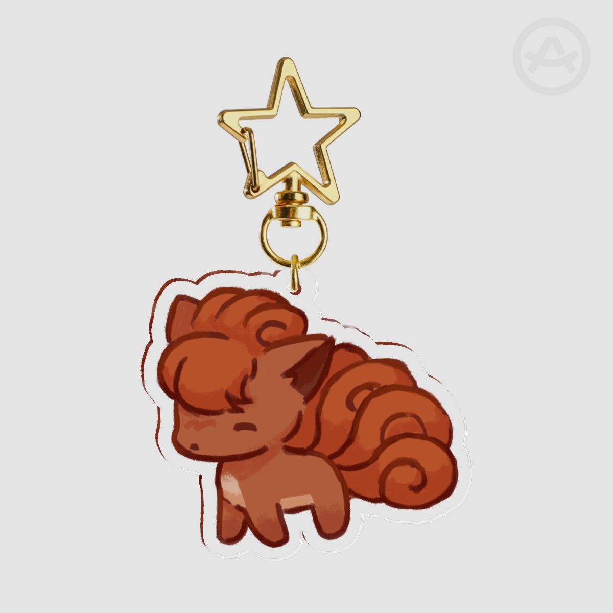 Vulpix Clear Acrylic Keychain