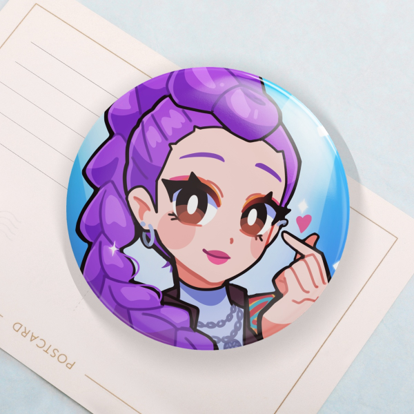 Rumi Round Badges (Button Pins) K-Pop Demon Hunters