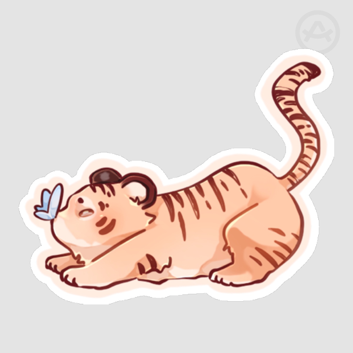 Tiger with butterfly