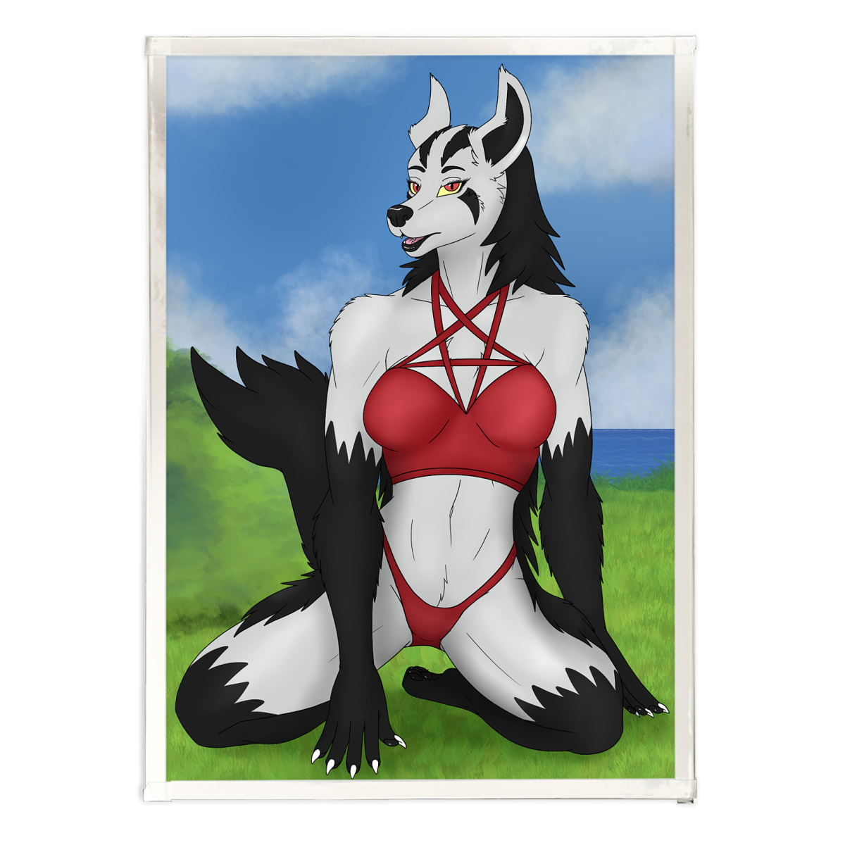 Mightyena - Art Board with Silver-Edge