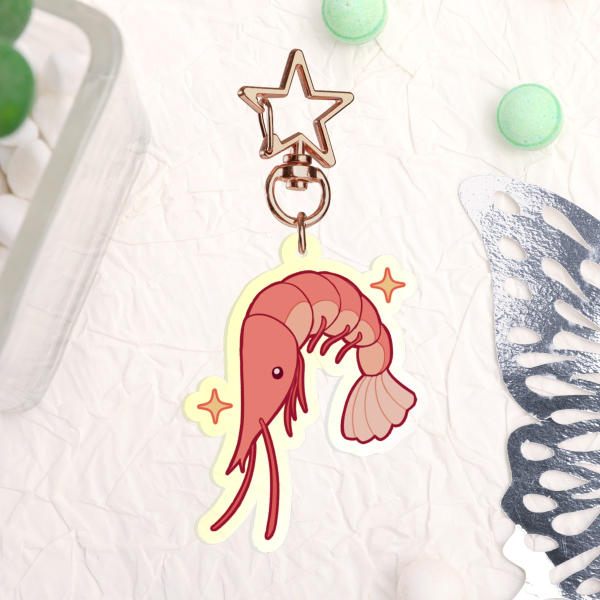 Is that shrimple | Colored Edge Shrimp 6cm Acrylic keychain