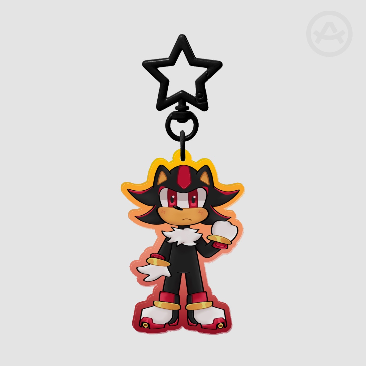 Shadow the Hedgehog I Colored Edge Acrylic Keychain