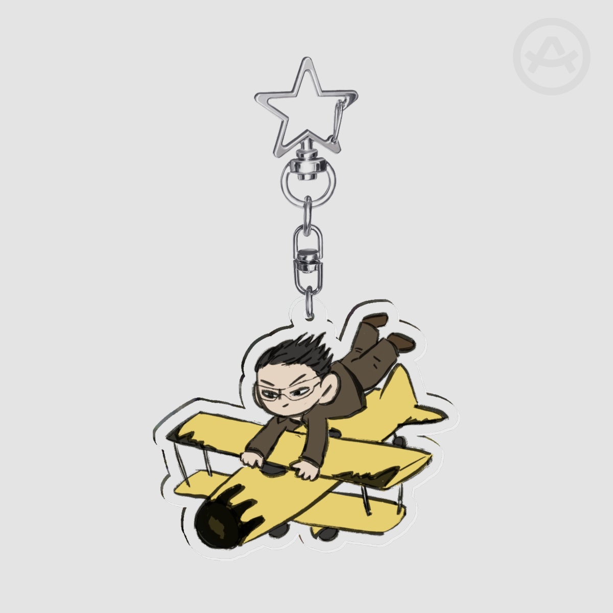 Ethan on Plane MI8 Keychain - mission impossible