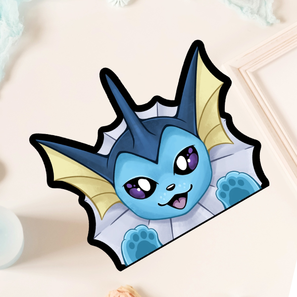 Vaporeon Peeker Sticker