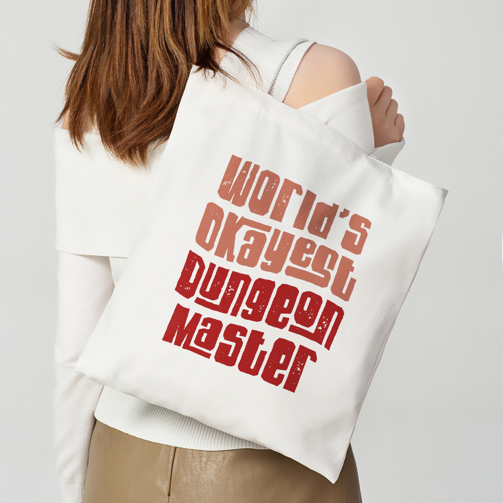 World's Okayest Dungeon Master Canvas Tote Bag