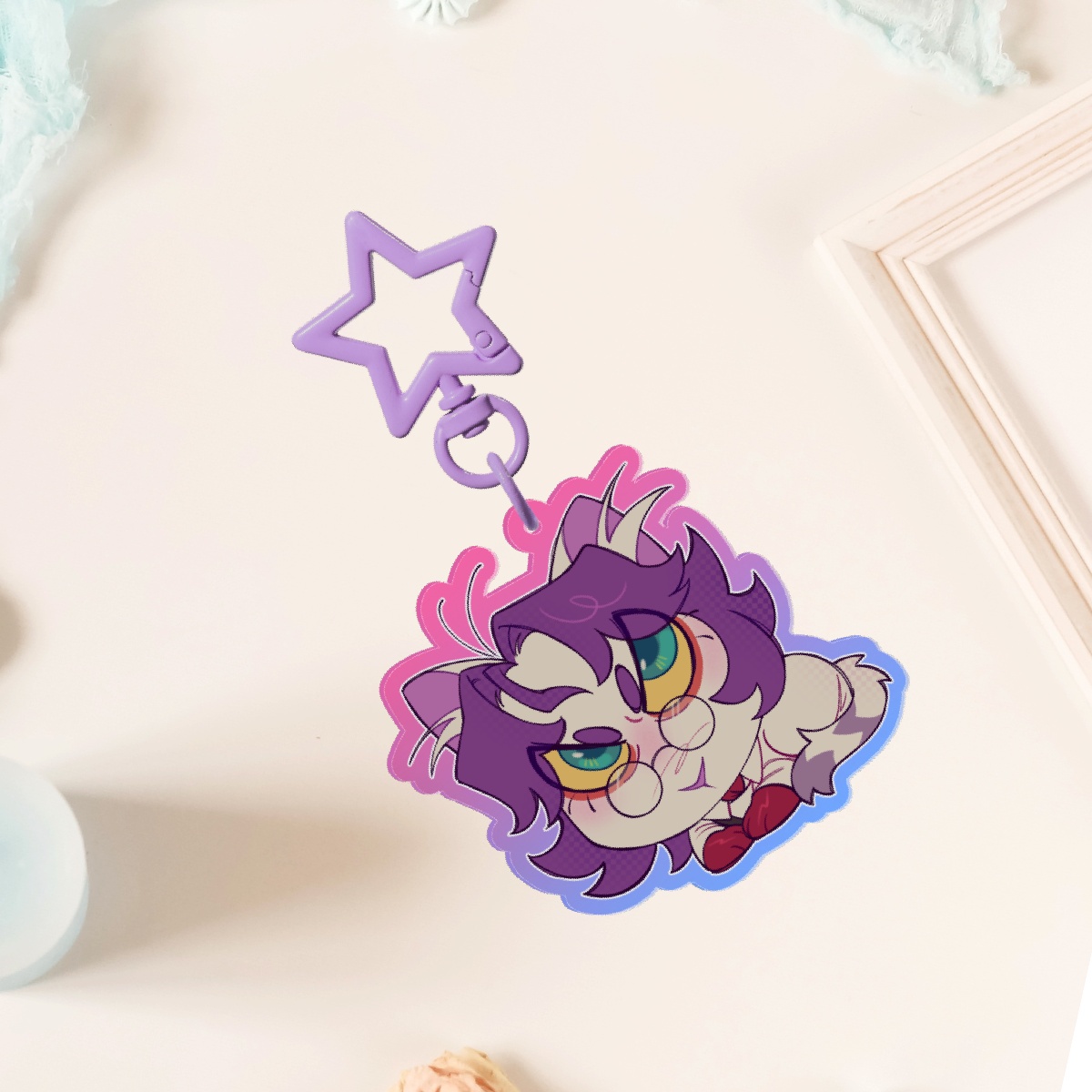 Little hater | Colored Edge Bingo 6cm Acrylic keychain