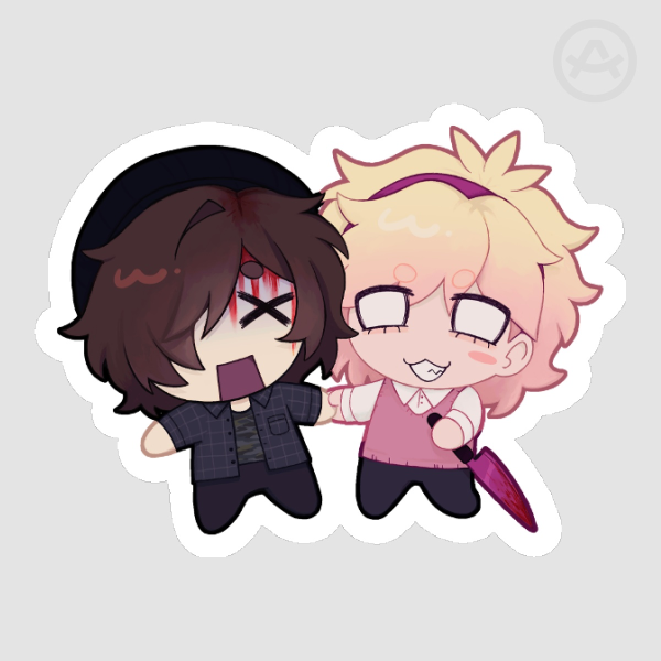 Aster & Evan Stab Sticker (OC)
