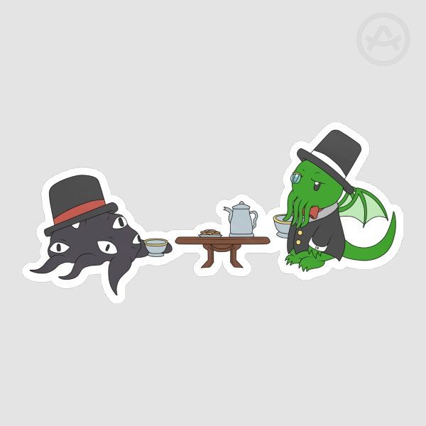 Tea Time Die Cut Stickers [Cthulhu & Shoggoth]
