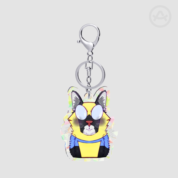 ►Invincible◄Yellow cat happy | Broken Glass Acrylic Keychains