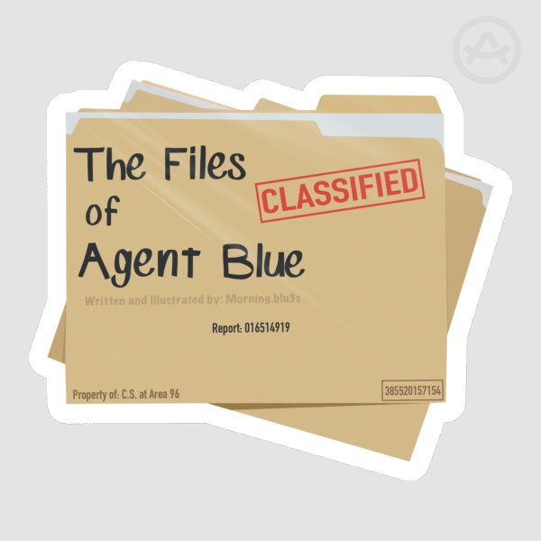 The Files of Agent Blue Logo Sticker