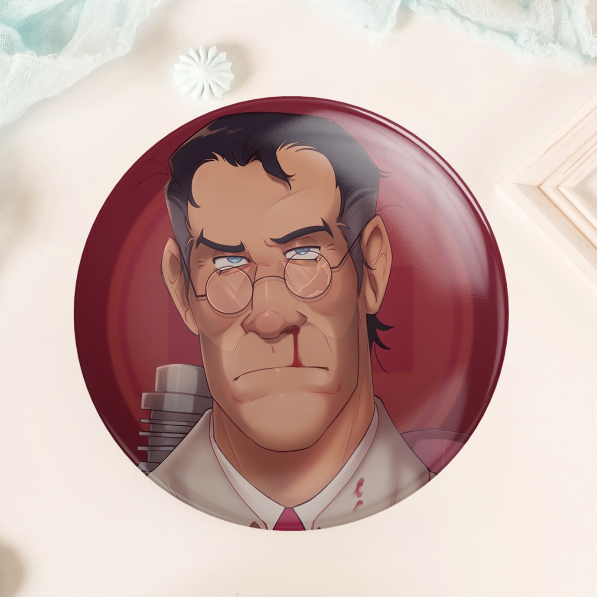 TF2 | Medic Round Badge (Button Pin)