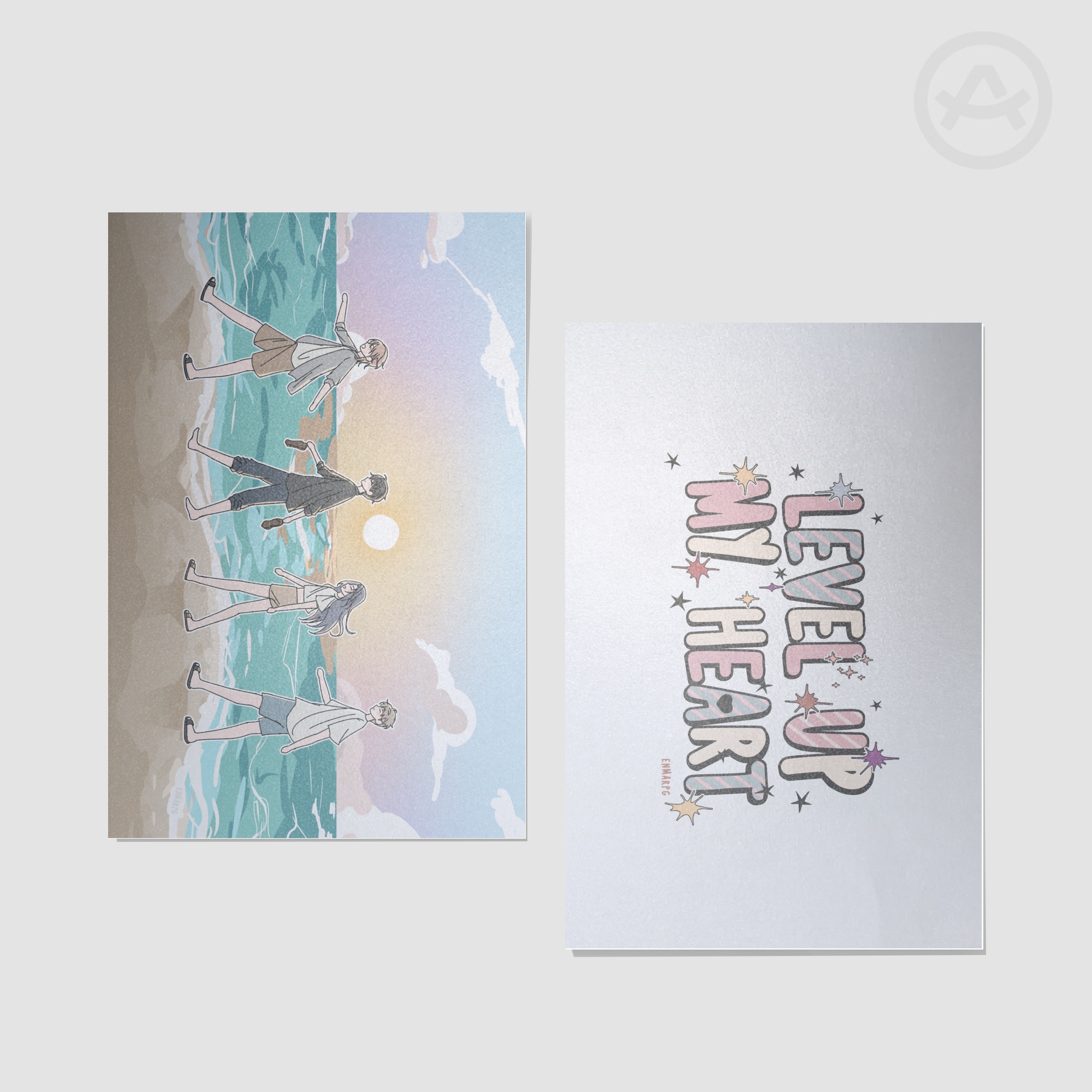Level Up My Heart Summer Postcard | Webtoon LUMH