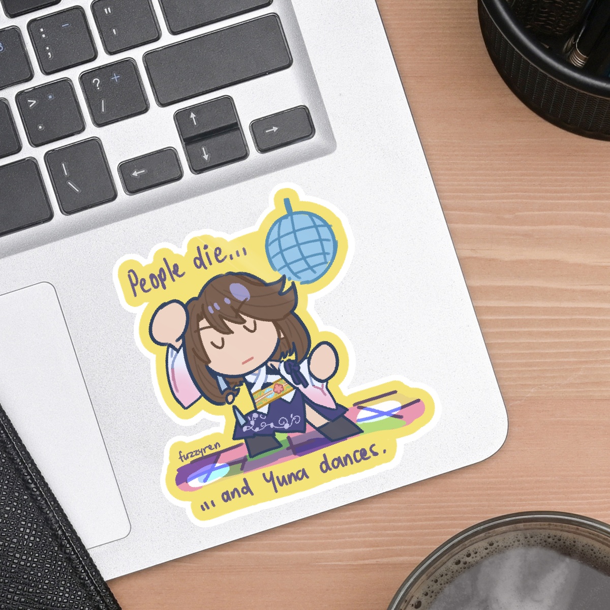 FF10 sticker - Yuna (dancing)