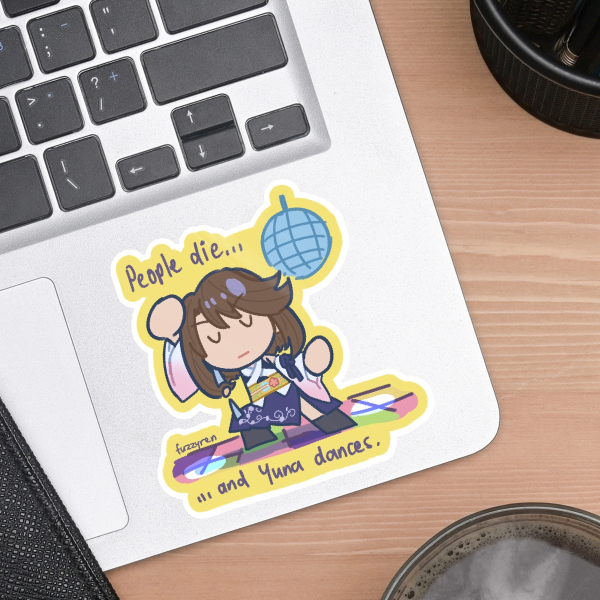 FF10 sticker - Yuna (dancing)