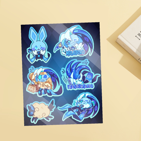 Shadow milk cookie stickers