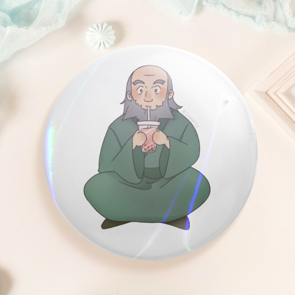 Uncle Iroh Bubble Tea Pin Badge