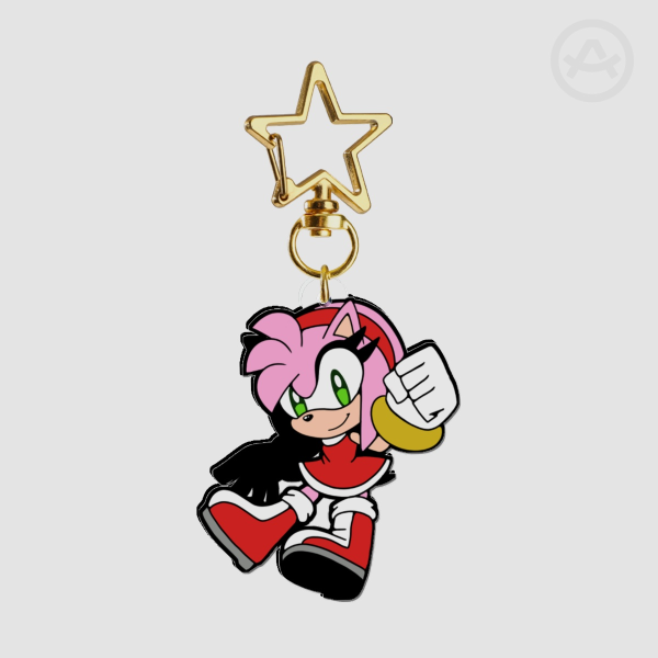 Amy Rose Clear Acrylic Keychain