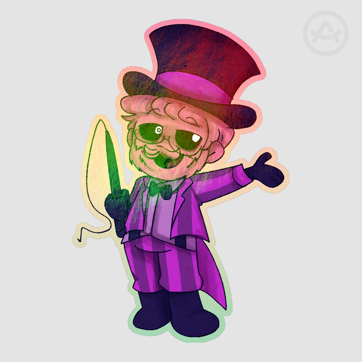HENRY DSAF RAINBOW Colored Edge Die Cut Stickers