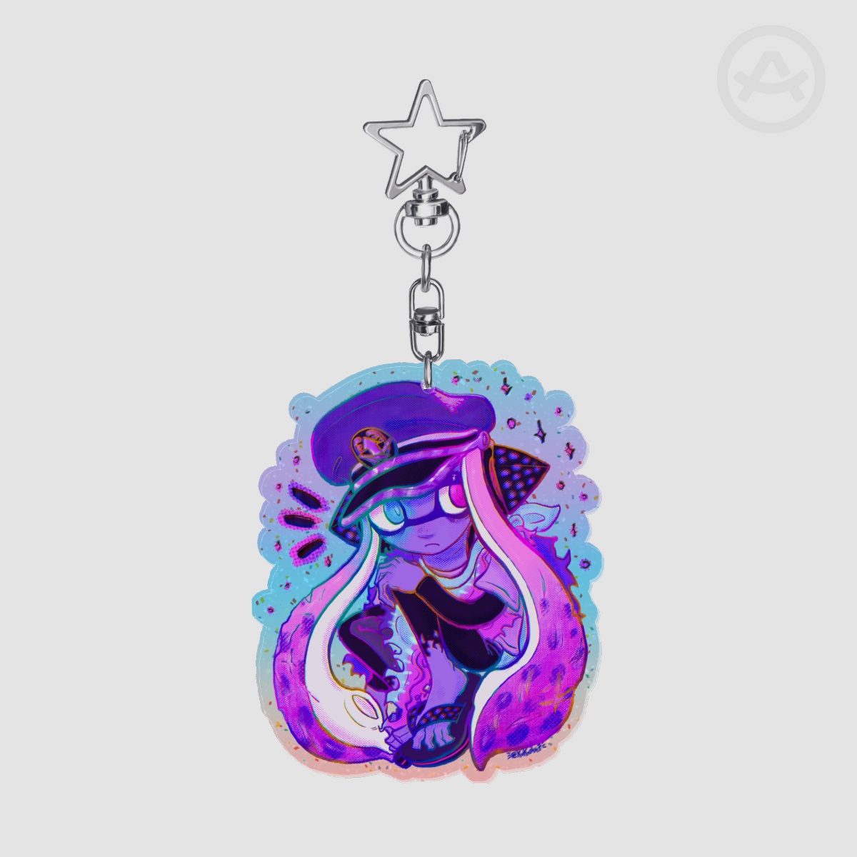 Captain Glitter Keychain
