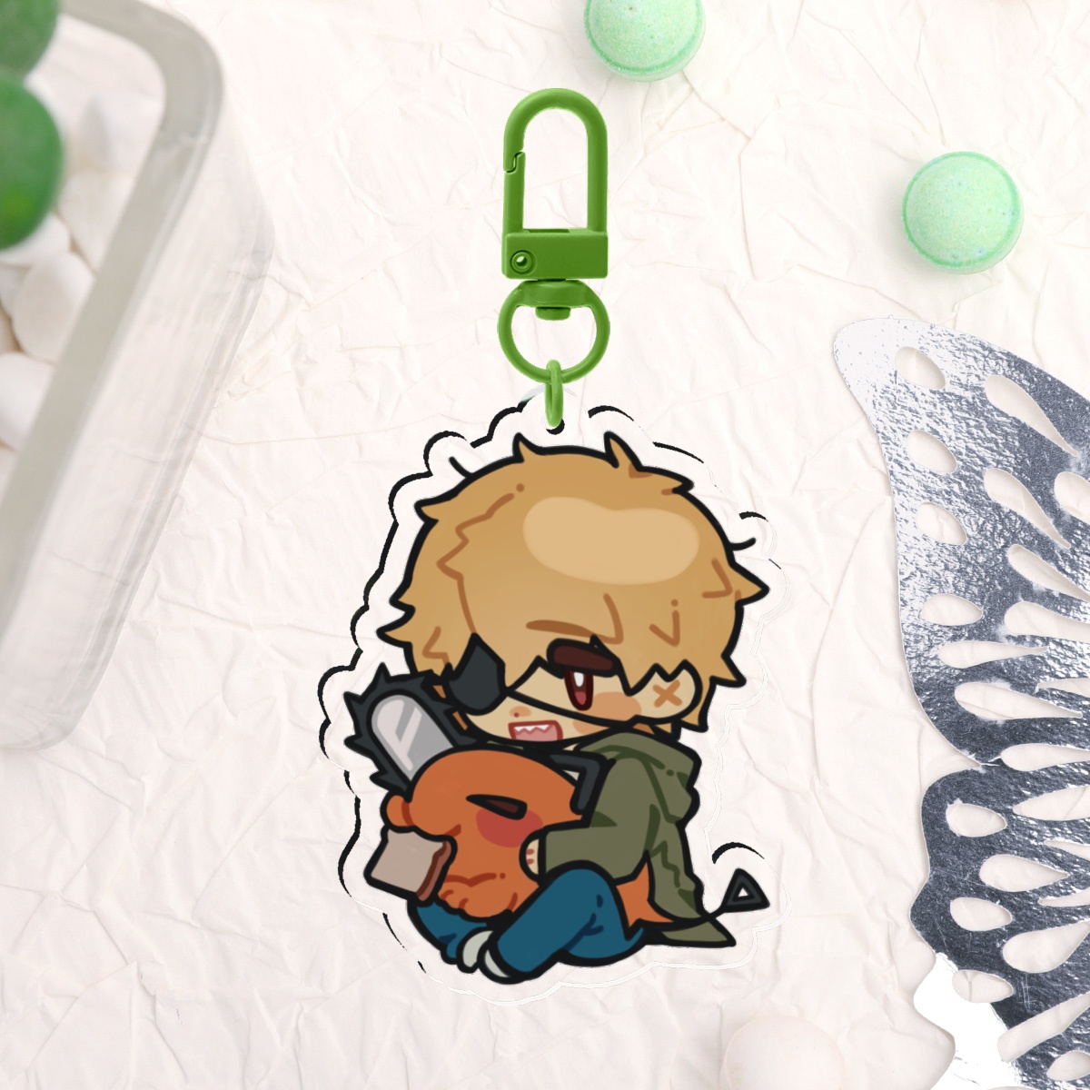 Denji and Pochita Keychain