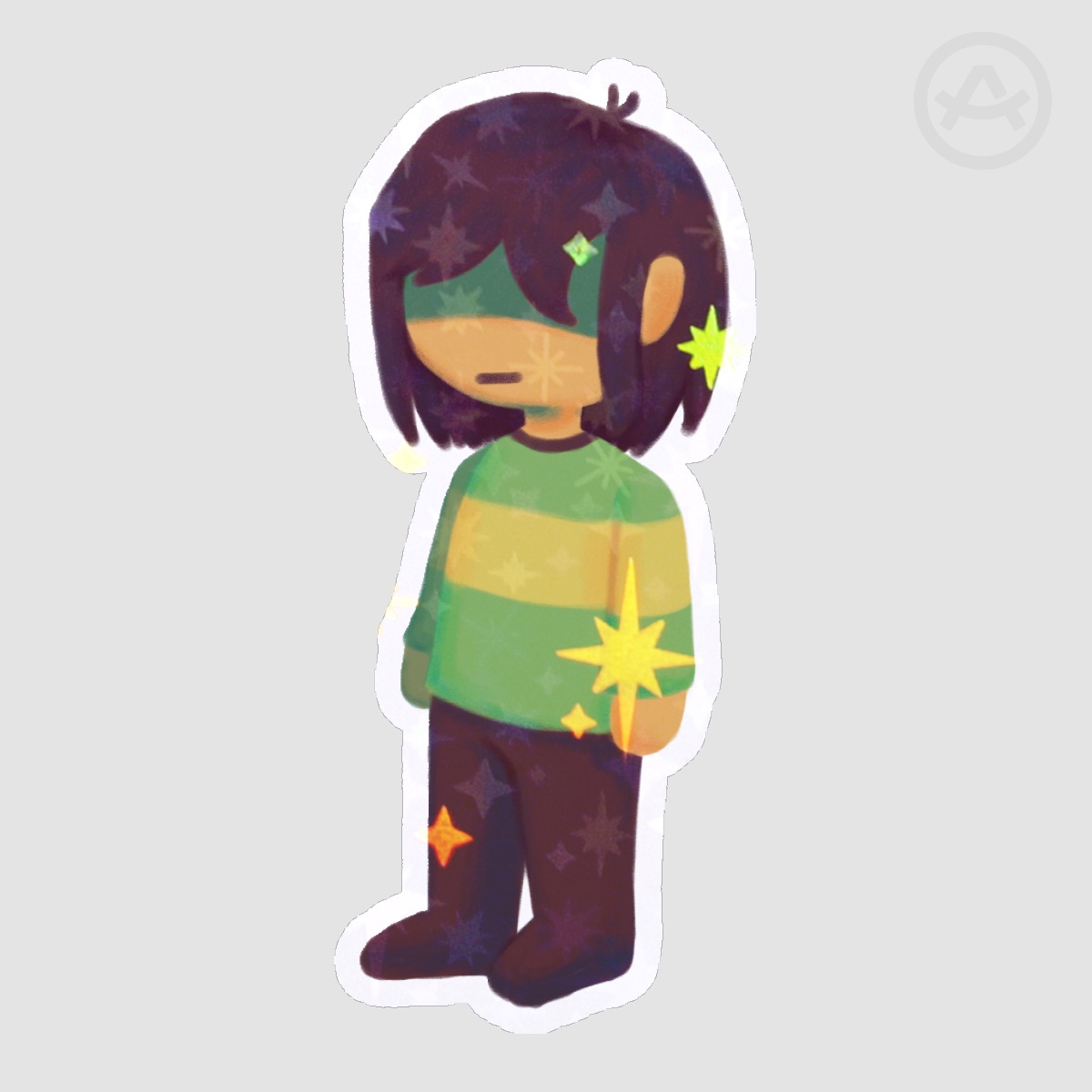 Diagonal Kris holo sticker