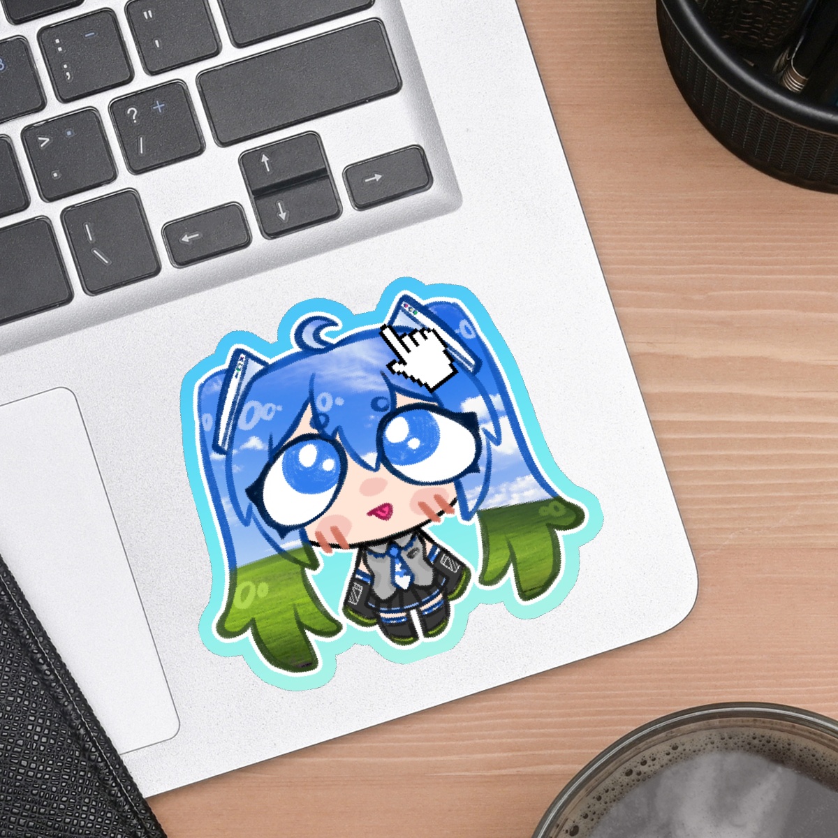 Webcore Miku - Colored Edge Die Cut Stickers