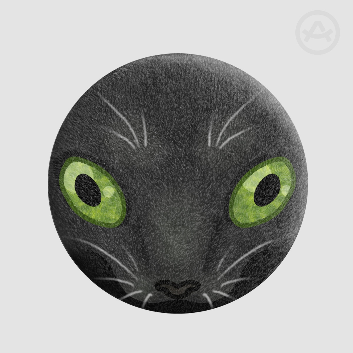 No Thoughts Cat (Black) | Pin