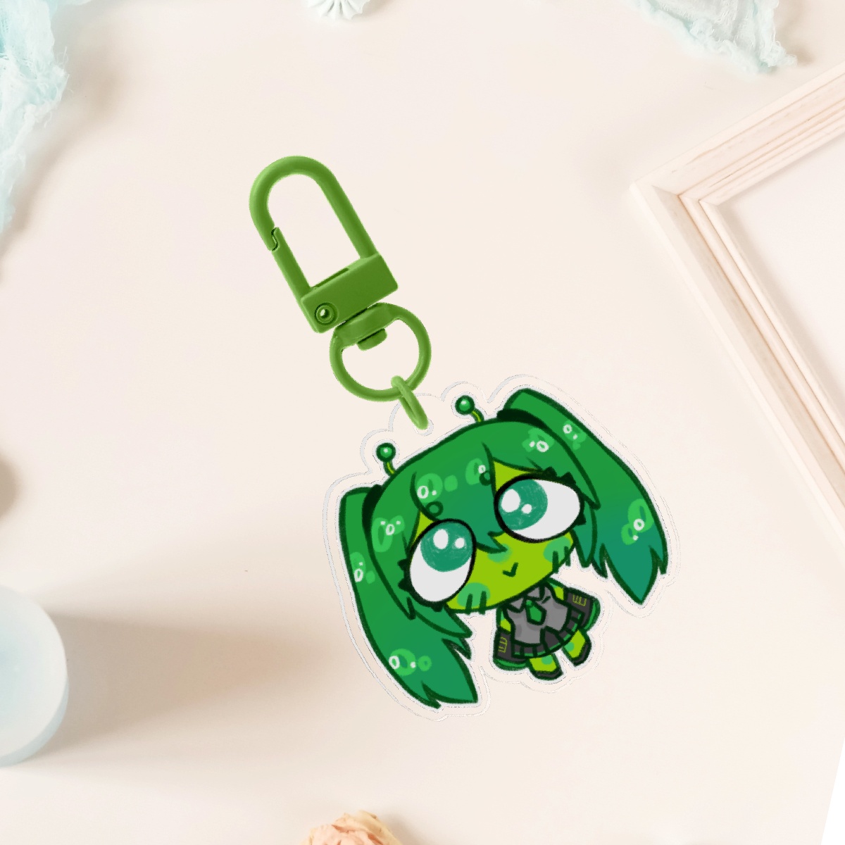 Glorp Alien Miku - Coloured Edge Acrylic Keychain
