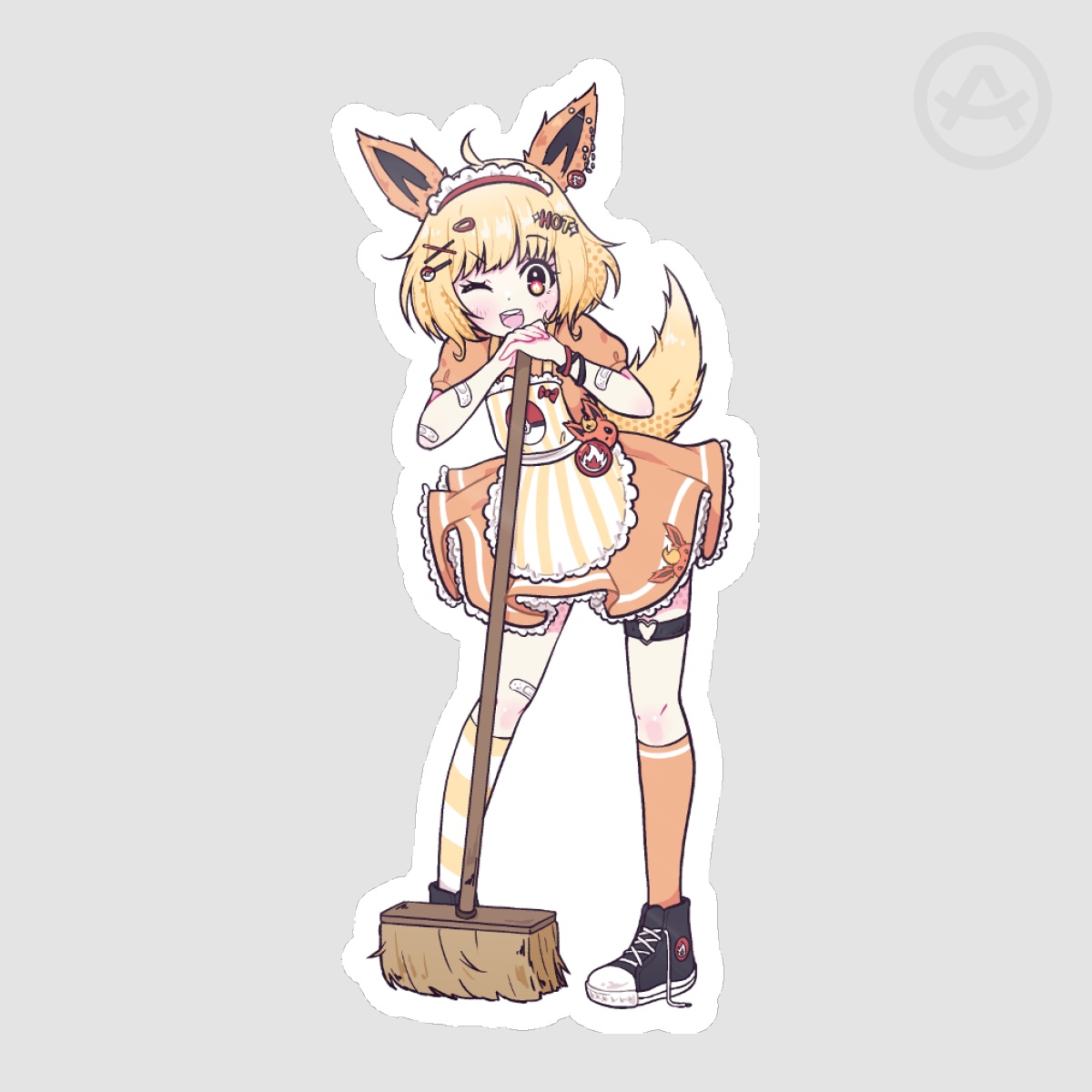 Fire Trainer Maid Sticker