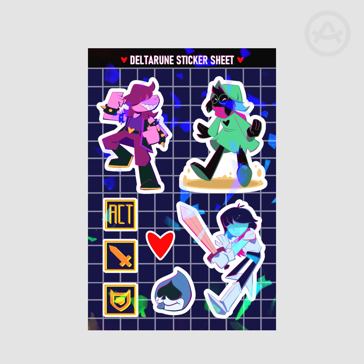 Deltarune - Holographic 4x6 Inch Sticker Sheet