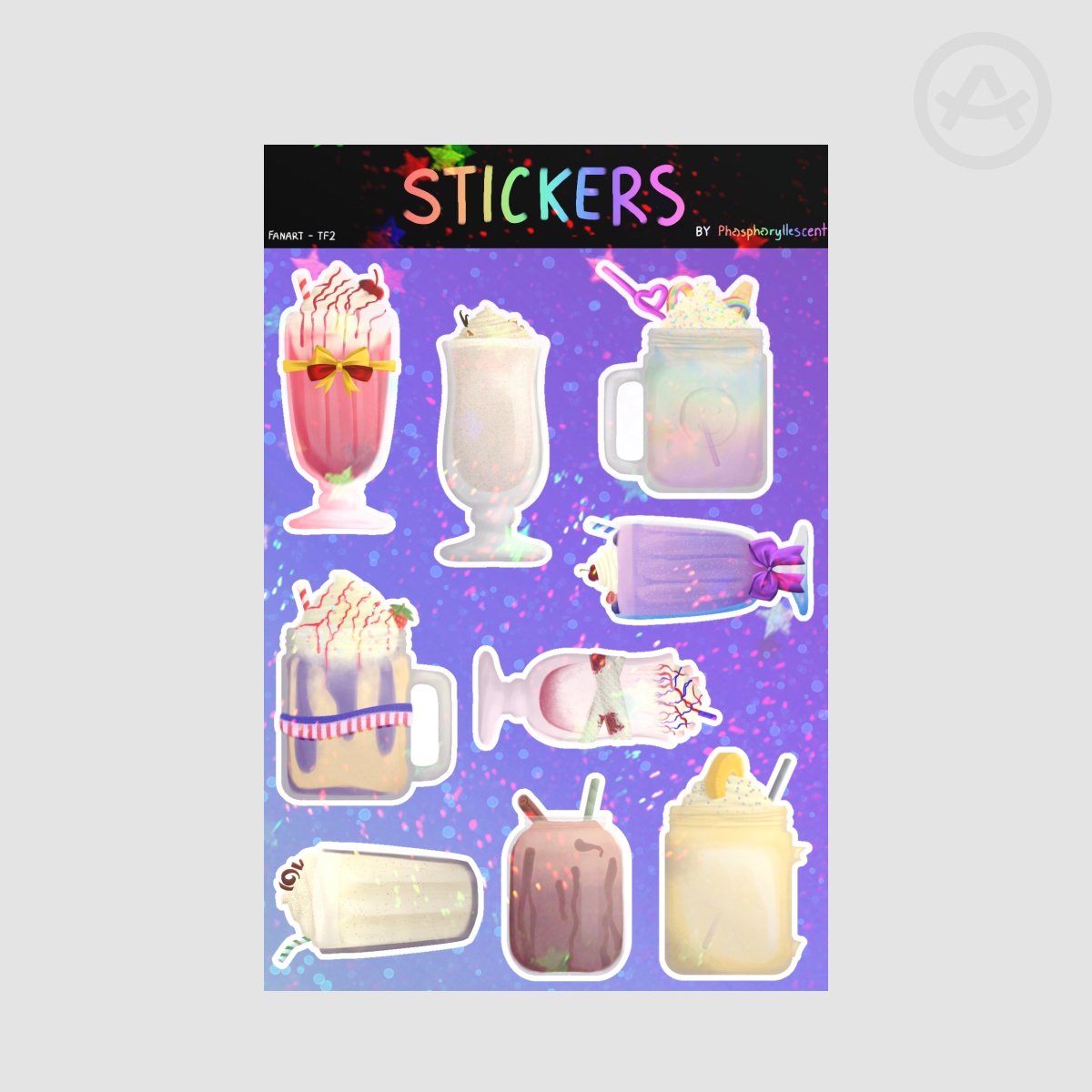 Team Milkshakes Stickersheet