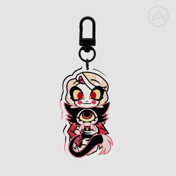 Charlie holding Keekee Keychain