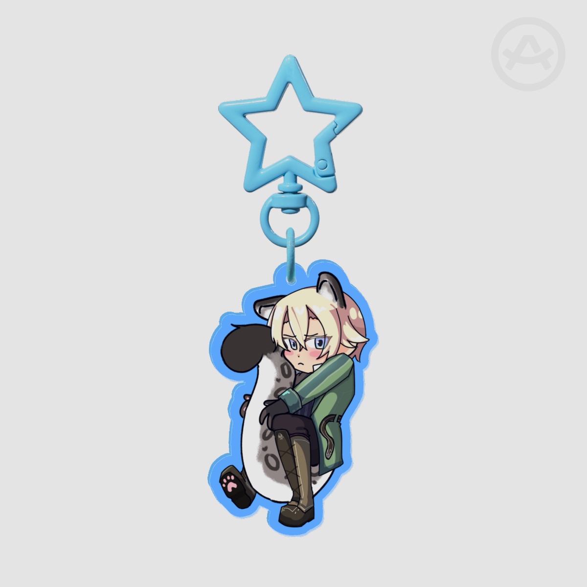 Jusis CS2 Snow Leopard - Coloured Edge Acrylic Keychain Double Sided