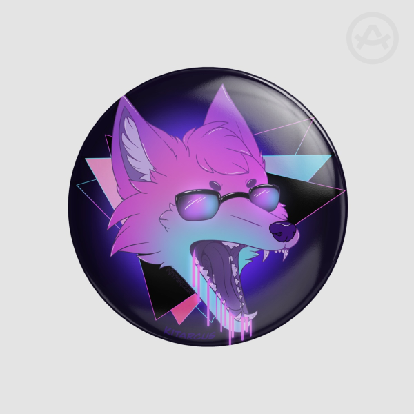 Drip Fox Round Badges (Button Pins)