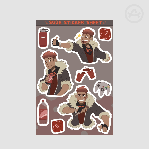 Soda - 4x6 Inch Sticker Sheet