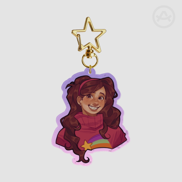 mabel pines ripple keychain [ gravity falls ]