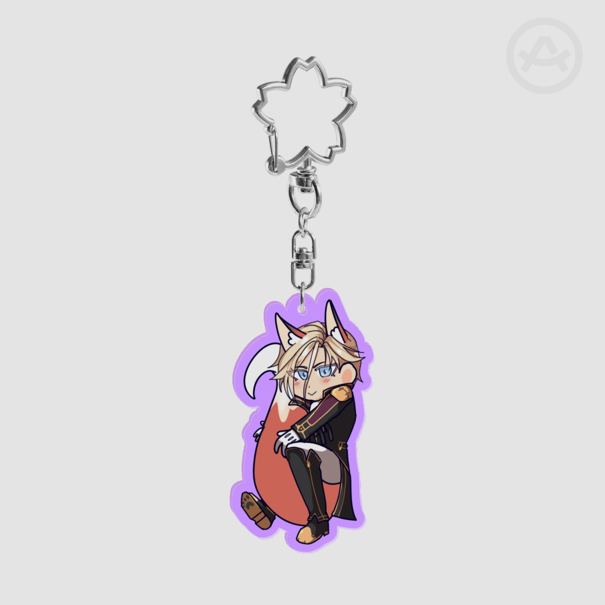 Rufus Reverie Fox - Clear Acrylic Keychain Double Sided